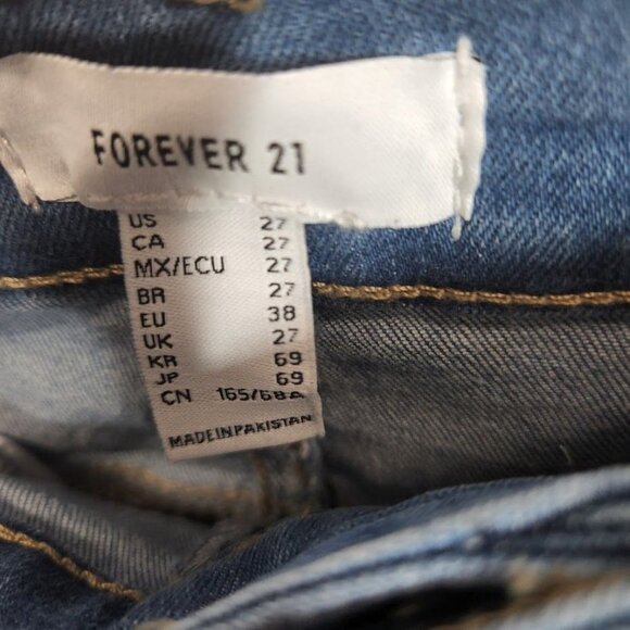 NWT Forever 21 High-Waisted Skinny Jeans in Medium denim Size 27 - Picture 10 of 10
